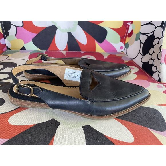 SPERRY Women's Saybrook Leather Slingback Mule Shoes Black 5.5 - Picture 4 of 8